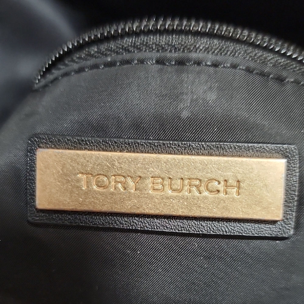 Tory Burch Ella Black Nylon Tote HandBag - Picture 11 of 17